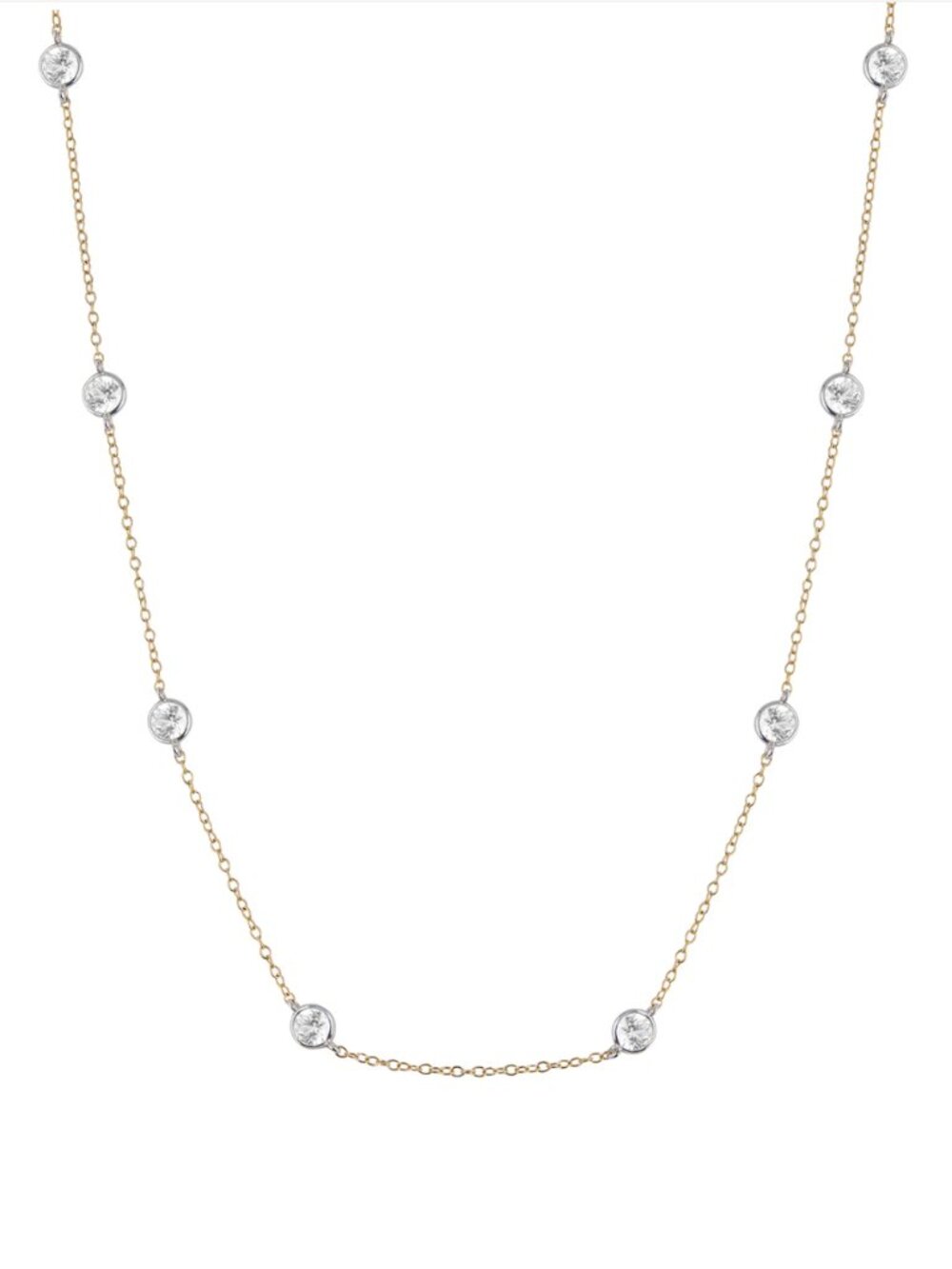 Dorsey Clemence Necklace in Lab White Sapphire